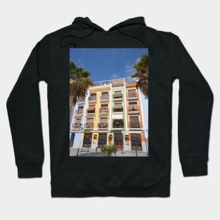 Four storied colored houses in Spain. Hoodie